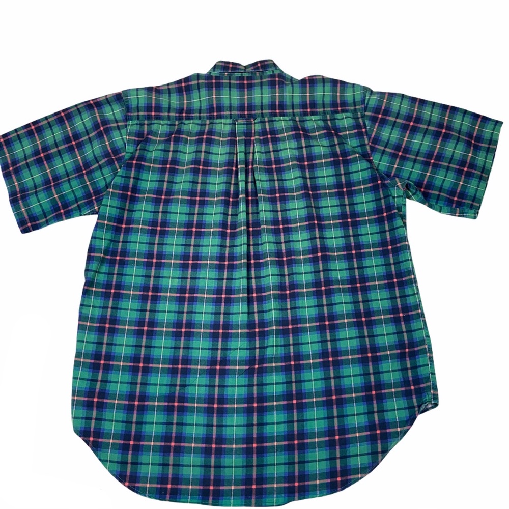 Vintage Ivy Crew Shirt Preppy Plaid Button Down Shirt Green - Picture 10 of 12